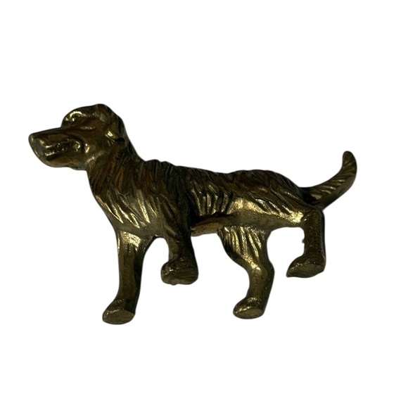 Other - Vintage Brass Dog Figurine Setter Lab Hunting Dog